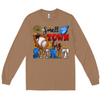 Toasted Coconut small town big spirit baseball Long Sleeve Tee - Zillion Design Studio