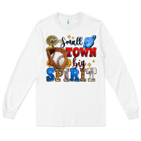 White small town big spirit baseball Long Sleeve Tee - Zillion Design Studio