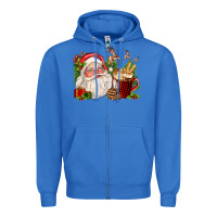 True Royal santa and hot cocoa cup Zipper Hoodie - FaDigitalArtStudio