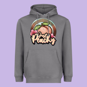 Just Peachy Heavyweight Hoodie Designed By Jahusdesignshop