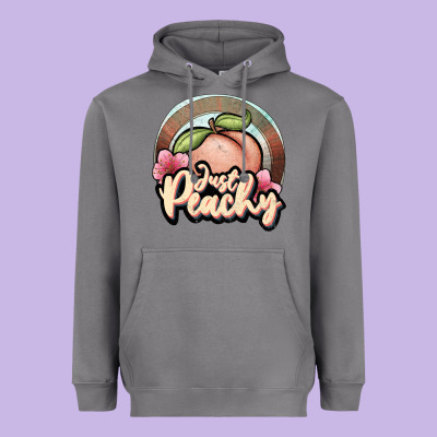 Just Peachy Heavyweight Hoodie Designed By Jahusdesignshop