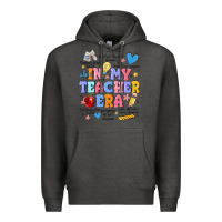 Charcoal Heather in my teacher era Premium Hoodie - MaliasSmallBusiness