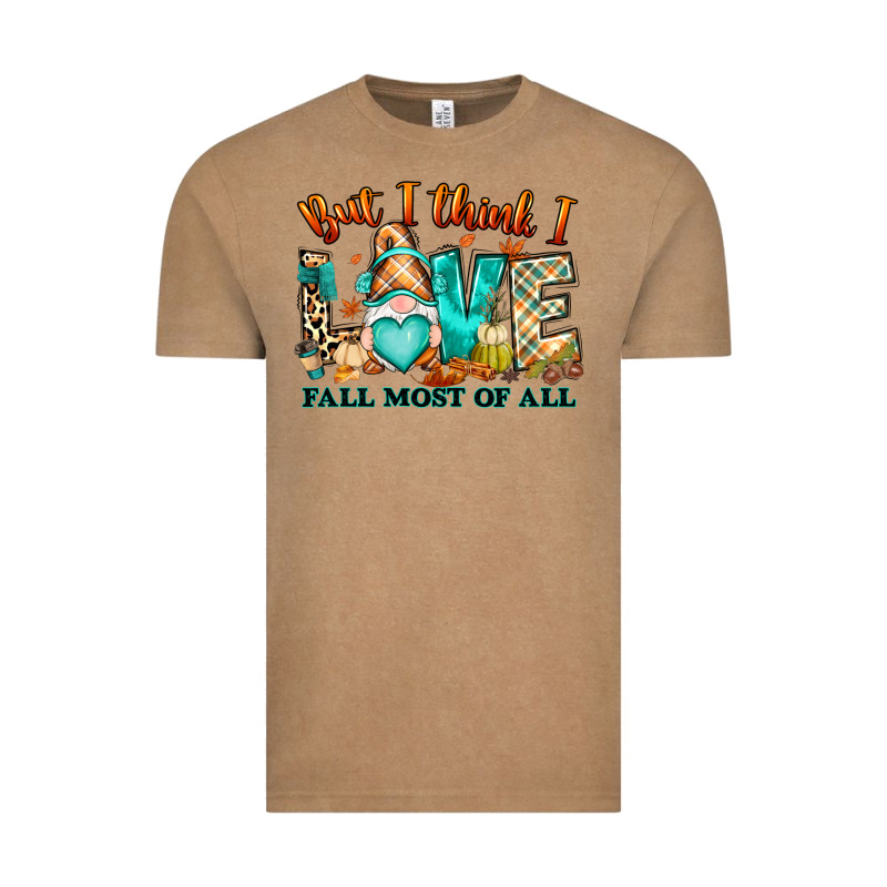But I Think I Love Fall Most Of All Gnome Vintage Tee by RanaPortraitStore | Teevron
