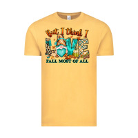 Vintage Mustard But i think i love Fall most of all gnome Vintage Tee - RanaPortraitStore