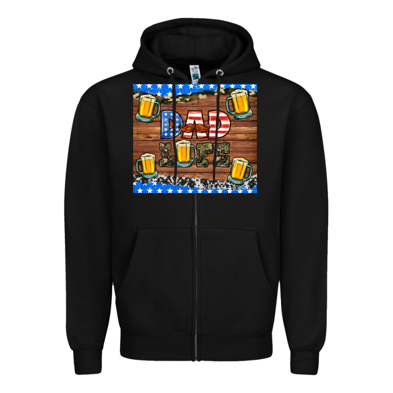 Dad Life With Beers Zipper Hoodie by HRA Design Shop | Teevron