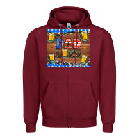 Burgundy dad life with beers Zipper Hoodie - HRA Design Shop