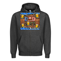 Charcoal Heather dad life with beers Zipper Hoodie - HRA Design Shop