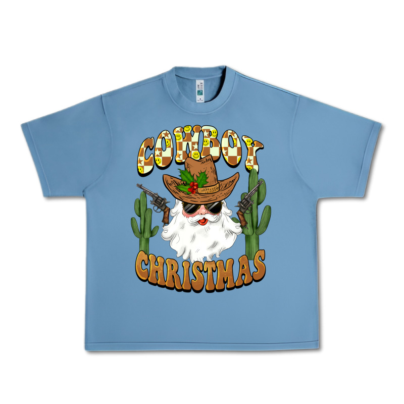 Cowboy Christmas Santa Urban Heavy Tee by BarkalooDesign | Teevron