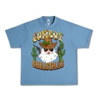 Pebble Blue cowboy christmas santa Urban Heavy Tee - BarkalooDesign