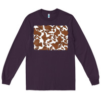 Plum distressed chocolate milkshake cowhide Long Sleeve Tee - RanaPortraitStore