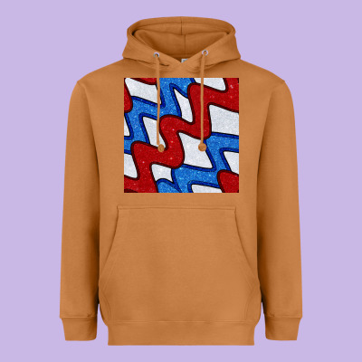 Glitter 4th Of July Seamless Pattern Heavyweight Hoodie Designed By Bundleandbundleshop