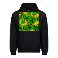 Black St. Patricks clover pattern digital paper Urban Hoodie - BundleAndBundleShop