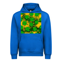 Cobalt St. Patricks clover pattern digital paper Urban Hoodie - BundleAndBundleShop
