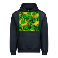 Navy St. Patricks clover pattern digital paper Urban Hoodie - BundleAndBundleShop