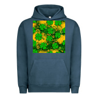 Pigment Midnight Navy St. Patricks clover pattern digital paper Urban Hoodie - BundleAndBundleShop