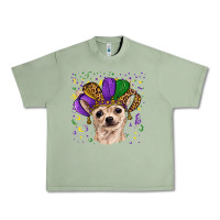 Oil Green mardi gras hat chihuahua Urban Heavy Tee - RanaPortraitStore