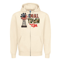 Sandshell small town usa Zipper Hoodie - CowhideDigitalArt
