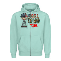 Seafoam small town usa Zipper Hoodie - CowhideDigitalArt