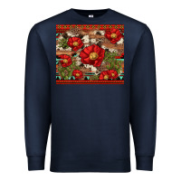 Navy red flower and cactus with cowhide and aztec Premium Sweatshirt - Artiststas