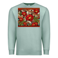 Seafoam red flower and cactus with cowhide and aztec Premium Sweatshirt - Artiststas