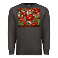 Smoke red flower and cactus with cowhide and aztec Premium Sweatshirt - Artiststas