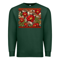 Sports Green red flower and cactus with cowhide and aztec Premium Sweatshirt - Artiststas