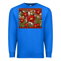 True Royal red flower and cactus with cowhide and aztec Premium Sweatshirt - Artiststas