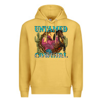 Antique Gold untamed cowgirl Premium Hoodie - NancyCooperArtShop