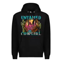 Black untamed cowgirl Premium Hoodie - NancyCooperArtShop