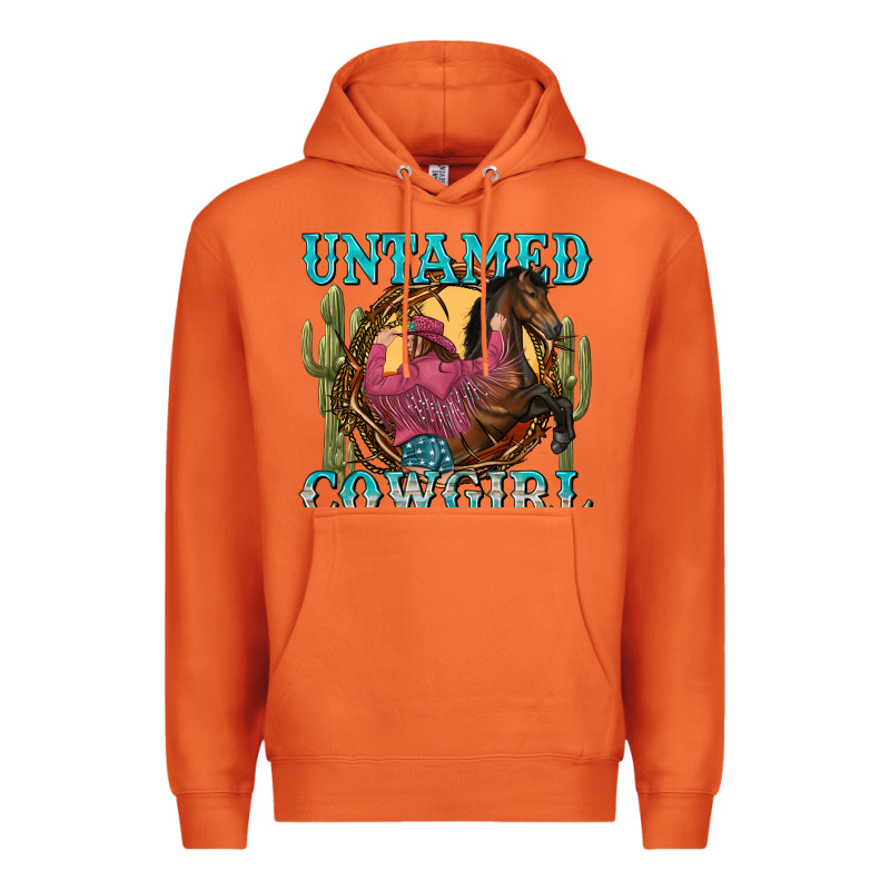 Untamed Cowgirl Premium Hoodie by NancyCooperArtShop | Teevron