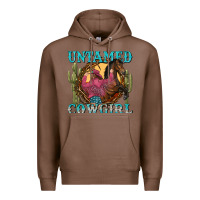 Chestnut untamed cowgirl Premium Hoodie - NancyCooperArtShop