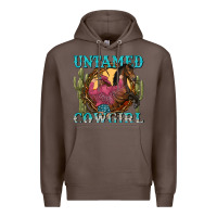 Coffee untamed cowgirl Premium Hoodie - NancyCooperArtShop