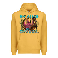 Mustard untamed cowgirl Premium Hoodie - NancyCooperArtShop