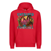 Red untamed cowgirl Premium Hoodie - NancyCooperArtShop