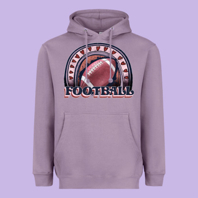 Football Rainbow Heavyweight Hoodie Designed By Jahusdesignshop