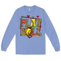 Colony Blue play ball softball Long Sleeve Tee - Zillion Design Studio