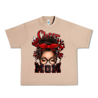 Cheer Mom Messy Bun Urban Heavy Tee | Teevron