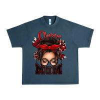 Midnight Navy cheer mom messy bun Urban Heavy Tee - texasbilliewilder