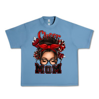 Pebble Blue cheer mom messy bun Urban Heavy Tee - texasbilliewilder