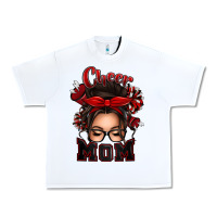 White cheer mom messy bun Urban Heavy Tee - texasbilliewilder