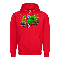 Red st patricks shamrock gold rainbow balloon candy truck Zipper Hoodie - FaDigitalArtStudio