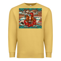 Antique Gold longhorn with gemstone Premium Sweatshirt - Artiststas