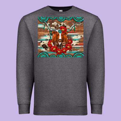 Longhorn With Gemstone Premium Sweatshirt Designed By Artiststas