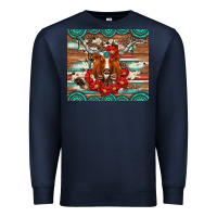 Navy longhorn with gemstone Premium Sweatshirt - Artiststas