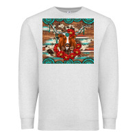 Oatmeal Heather longhorn with gemstone Premium Sweatshirt - Artiststas