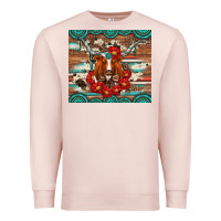Pale Pink longhorn with gemstone Premium Sweatshirt - Artiststas