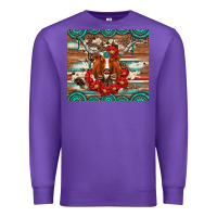 Purple longhorn with gemstone Premium Sweatshirt - Artiststas