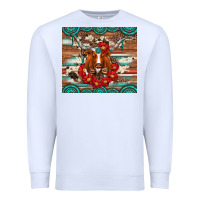 White longhorn with gemstone Premium Sweatshirt - Artiststas