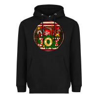 Black Christmas joy and hot chocolate Heavyweight Hoodie - AdoDesignShop