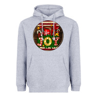 Heather Grey Christmas joy and hot chocolate Heavyweight Hoodie - AdoDesignShop